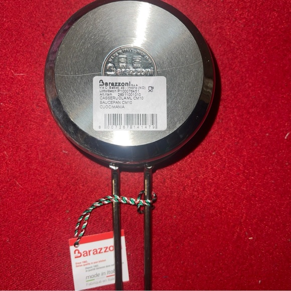 BARAZZONI S.P.A. Steinless Steel Saucepan 10 Cm Diameter MADE IN ITALY NWT - Picture 12 of 16